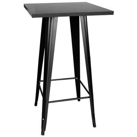 AMERIHOME Loft Black Metal Pub Table with Metal Top PUBTB